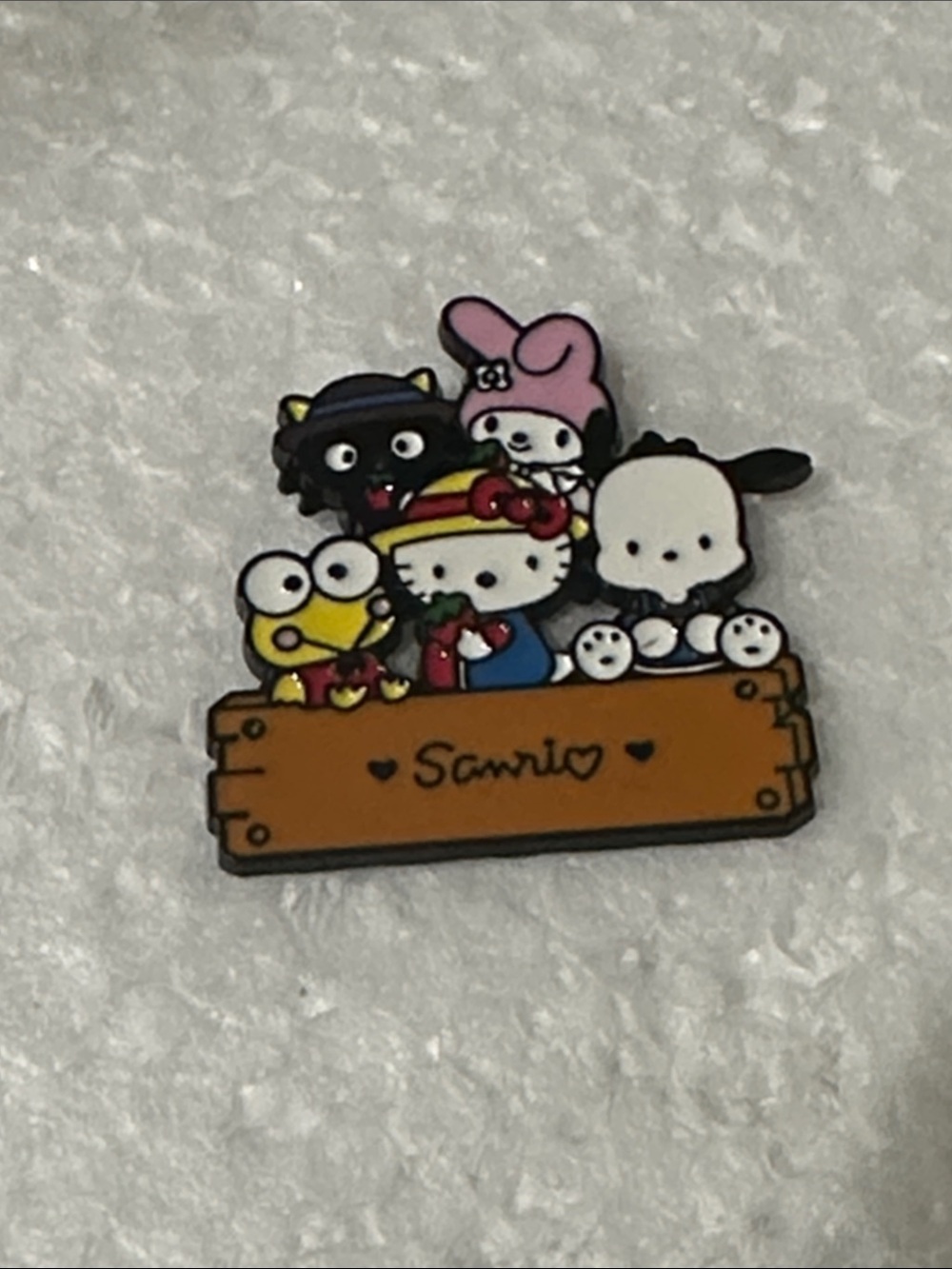 Sanrio Multi-Character Enamel Pin - White, Pink, Yellow, Black, Brown